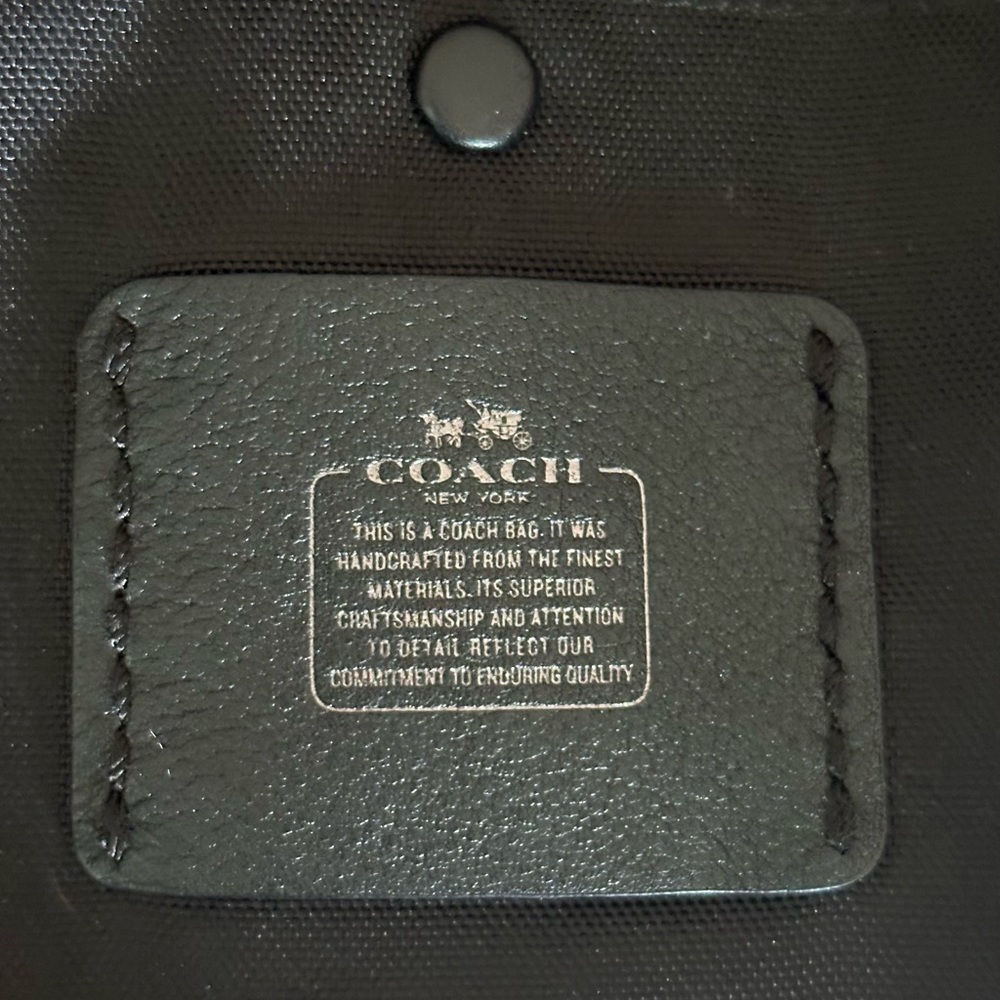 Coach Iridescent Green and Purple Pebbled Leather Tote - Picture 7 of 8
